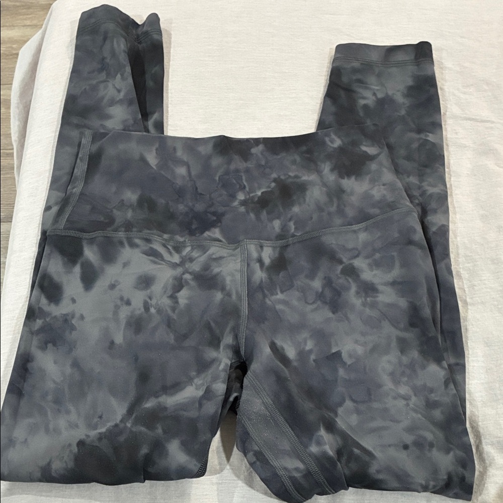 Lululemon Athletica Charcoal Tie-Dye Leggings